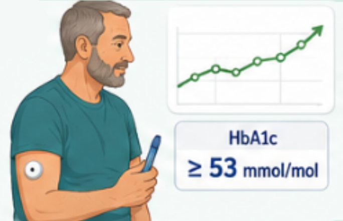 HbA1c ≥ 53 mmol/mol